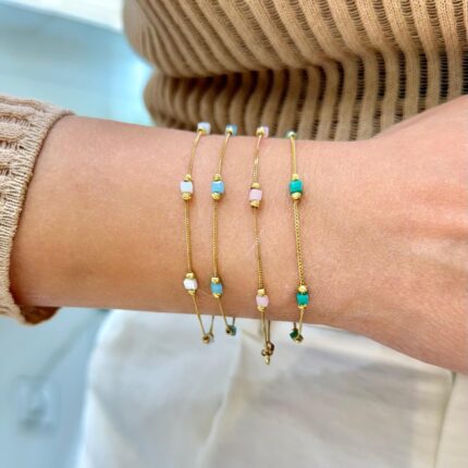 Pembe Taşlı Bileklik